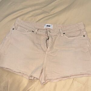 PAIGE Women's Beige Jean Shorts